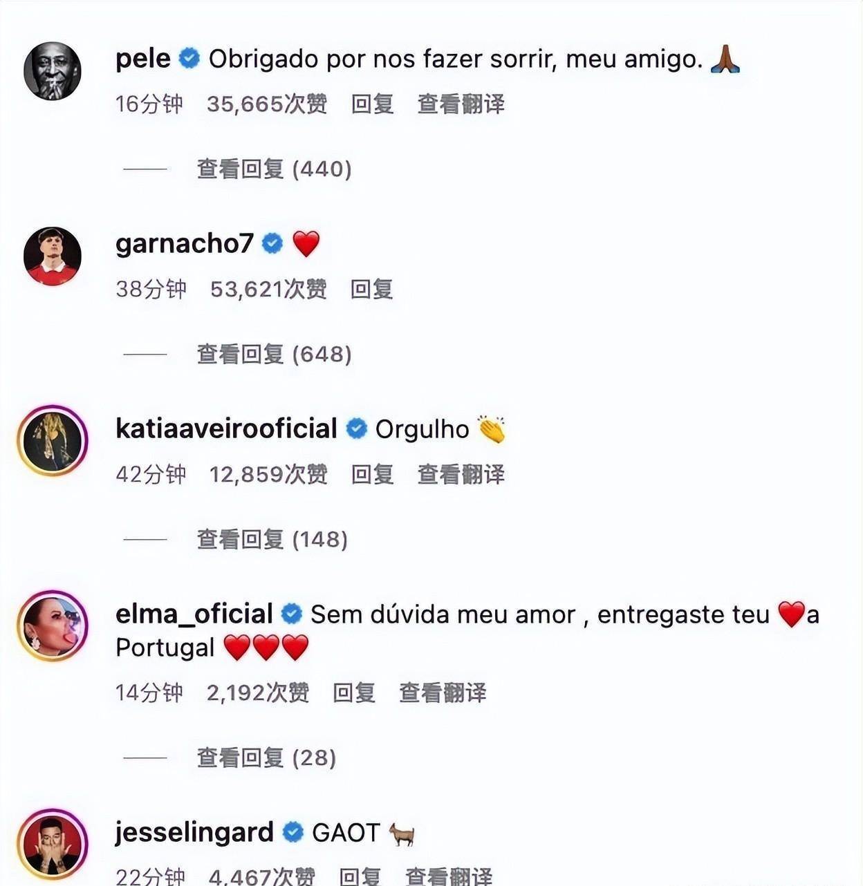 世界杯皇冠足球平台_1300万人点赞!贝利领群星致敬C罗:詹皇赞其传奇世界杯皇冠足球平台,姆巴佩:GOAT