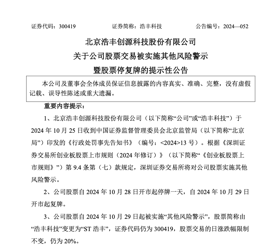 如何申请皇冠信用网_刚宣布!又一A股如何申请皇冠信用网,突被ST!明日停牌