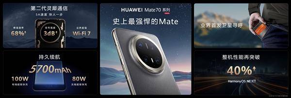 皇冠信用網申请条件_华为Mate 70系列正式发布:整机性能暴增40%皇冠信用網申请条件,搭载原生鸿蒙系统