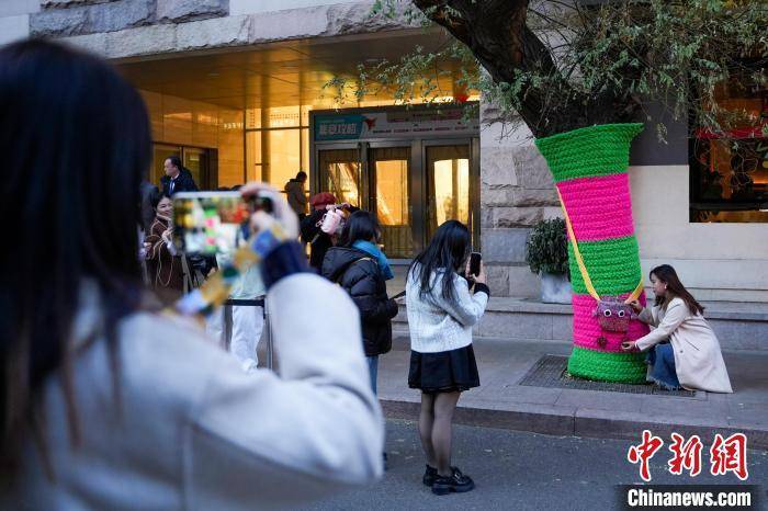 怎么申请皇冠信用網_北京:民众排队打卡胡同里的“毛衣树”