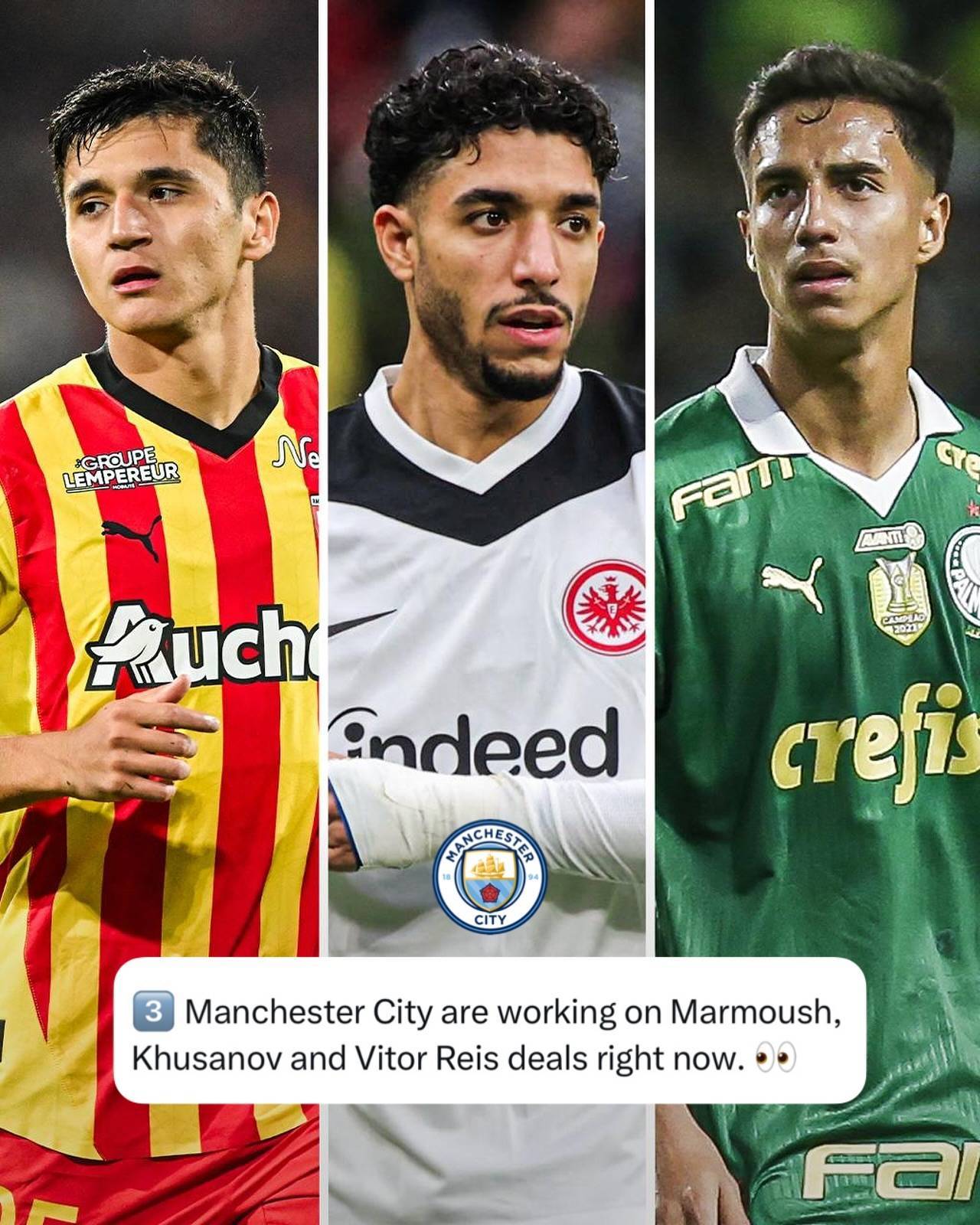 皇冠足球平台注册_冬窗豪掷1.6亿欧罗马诺:曼城在同时谈马尔穆什+库萨诺夫+雷斯