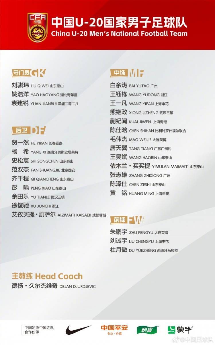 皇冠信用网申请_热身赛:U20国足1-1战平泰国U20皇冠信用网申请,陈仕晗远射建功