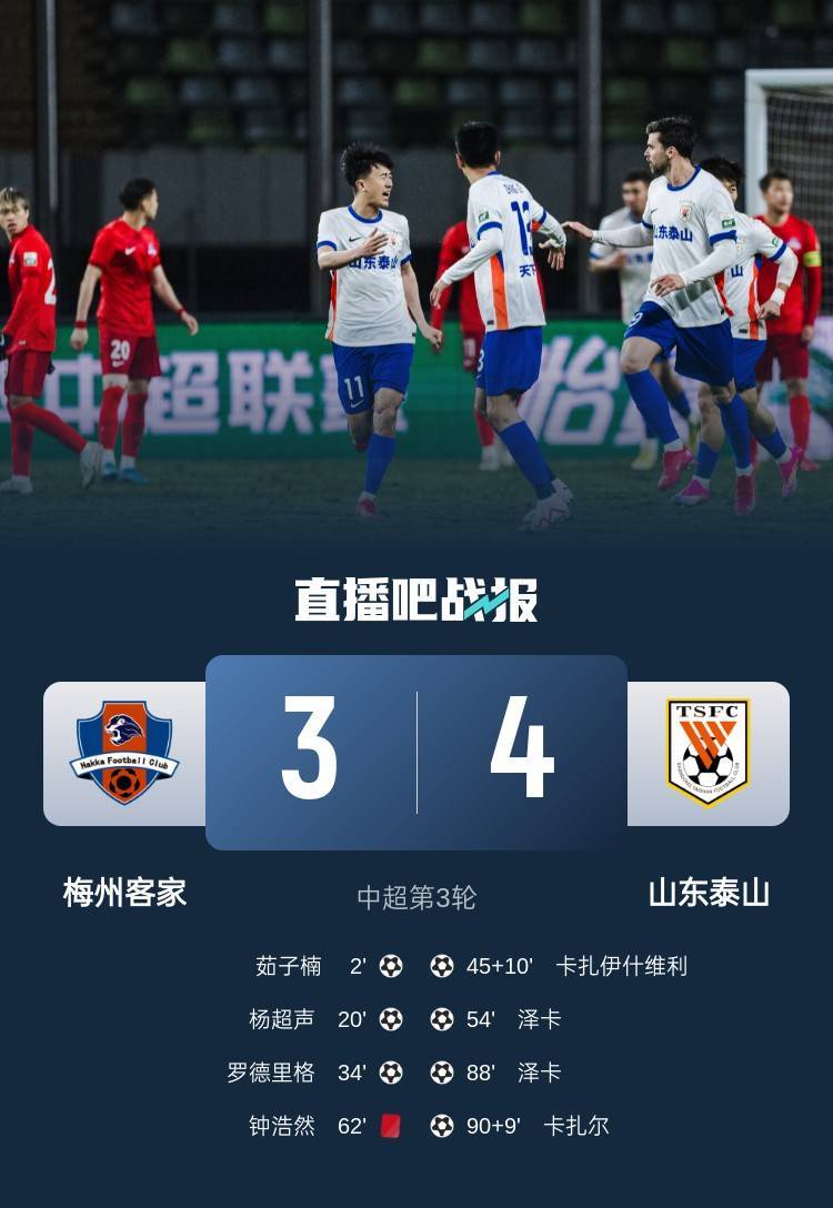 皇冠信用网开户
_足球报：泰山队上半场不是慢热是梦游 卡扎尔延续4号绝杀传统