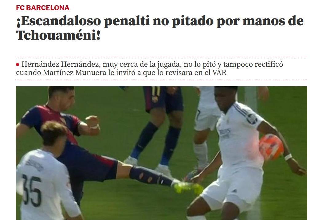 皇冠足球平台代理申请
_世体：令人震惊的判罚皇冠足球平台代理申请
！琼阿梅尼手球是明显点球 他应该2黄被罚下