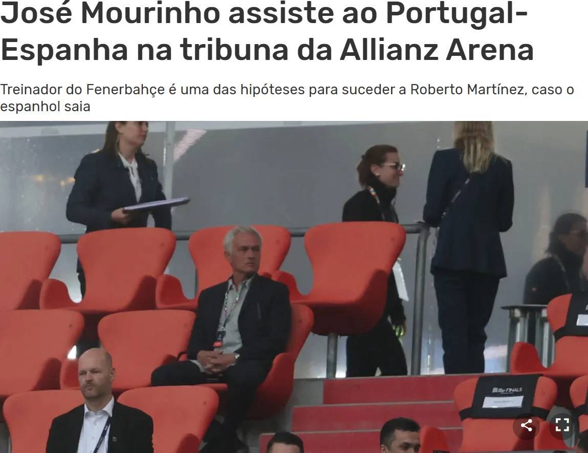 皇冠信用庄家
_葡媒：穆里尼奥现场见证葡萄牙夺冠皇冠信用庄家
，他是国家队新帅候选之一