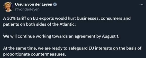 世界杯赛程
_冯德莱恩回应特朗普加征30%关税:必要时将对等反制